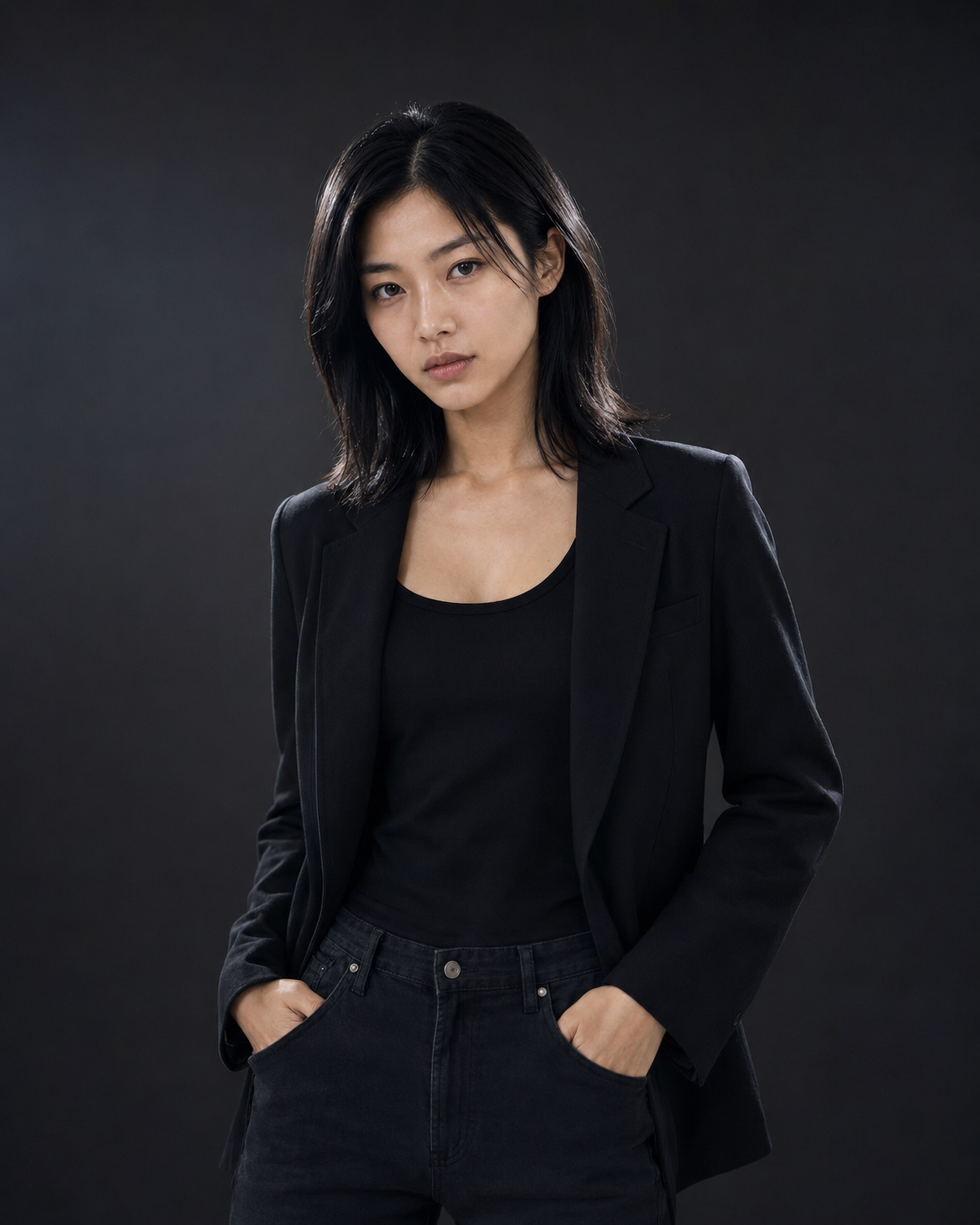 Official portrait of virtual performer Nari Aoki.
